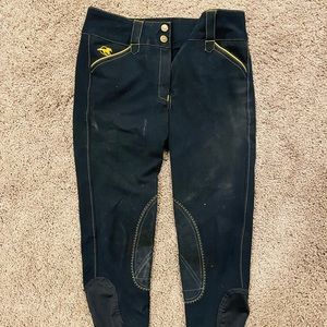 smartpak piper breeches navy/gold 24r